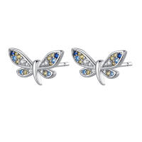 Pendientes de plata de ley 925 para mujer, aretes con forma de libélula y pájaro, joyería fina para boda, novedad - details 26