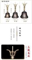 Campana de diamante de Nepal y pilón de tres hebras puntiagudos transparentes hechos a mano, campana de bronce, campana del Dharma taoísta - details 3