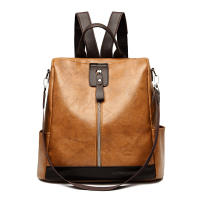 Mochila de viaje para mujer de cuero PU vintage gran capacidad bolsa escolar para adolescente bolsa de negocios femenina bolsa de lujo - details 7