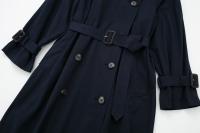 TRAFZA-Chaqueta larga de temperamento Retro para mujer, cortavientos elegante con cinturón, abrigo suelto de doble botonadura, moda de otoño - details 5