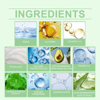 Crema depilatoria calmante de aloe con ingredientes suaves para hidratar, limpiar, suavizar y cuidar la piel delicada del cuerpo. - details 2