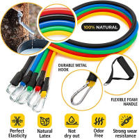Set de Banderas de Resistencia de Yoga 11 Piezas de Tubo Elástico de Goma P potencia para Gimnasio en Casa Fitness Entrenamiento - details 5
