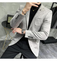 Traje de Abrigo de Piel de Ciervo de Alta Calidad Ajuste Delgado, Moda de Negocios Casual, Botón Único - details 22