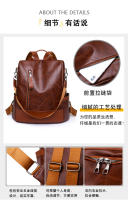 Mochila antirrobo de cuero vintage para mujer, mochila de trabajo de gran capacidad, mochila de hombro informal para mujer - details 6