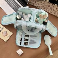 Bolsa de cosméticos de viaje con múltiples bolsas, bolsa de maquillaje de nailon impermeable, bolsa de viaje multifunción de gran capacidad, bolsa de lavado para compras - details 9