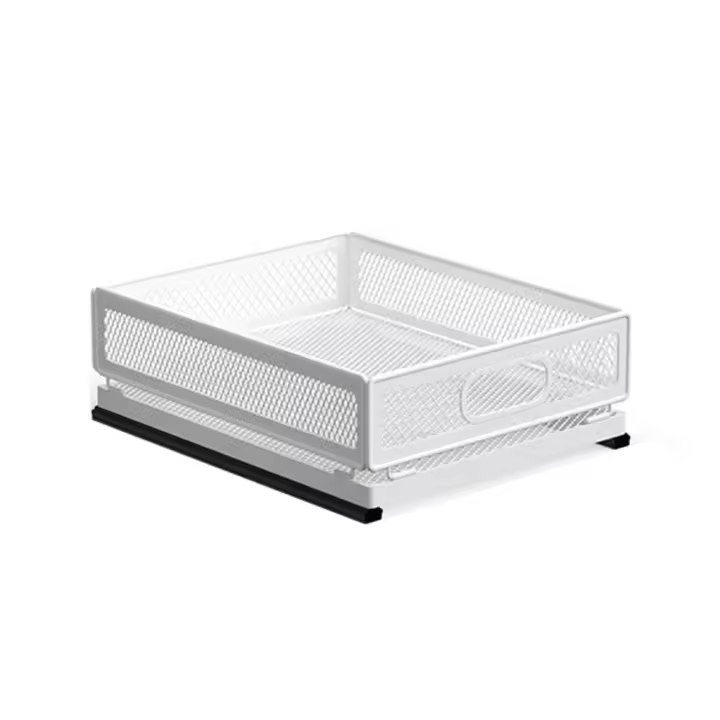 Estante extraíble plegable extensible para fregadero, cajón deslizante ajustable, estante de almacenamiento de platos, gran capacidad, apilable - 1