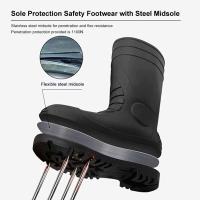 Botas de lluvia Wellington de goma de colores, con punta de acero de seguridad PVC certificado CE impermeable, adecuadas para todas las estaciones - details 1