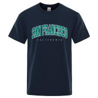 Camiseta holgada de algodón para hombre, ropa con letras de la ciudad de San Petersburgo, California, EE. UU., de gran tamaño, a la moda, de verano, Tops holgados informales - details 10