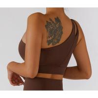 Sujetador deportivo sexy de un solo hombro para mujer, ropa interior de entrenamiento de gimnasia, chaleco para correr de alto soporte - details 2