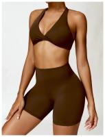 Pantalones cortos de Yoga sin costuras para mujer, mallas deportivas de LICRA de cintura alta, suaves, para gimnasio y entrenamiento - details 15