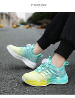 Nuevos zapatos deportivos ligeros para niños, zapatillas de deporte con hebilla giratoria para niños, zapatillas informales transpirables para correr, zapatillas de tenis para niños al aire libre - details 27