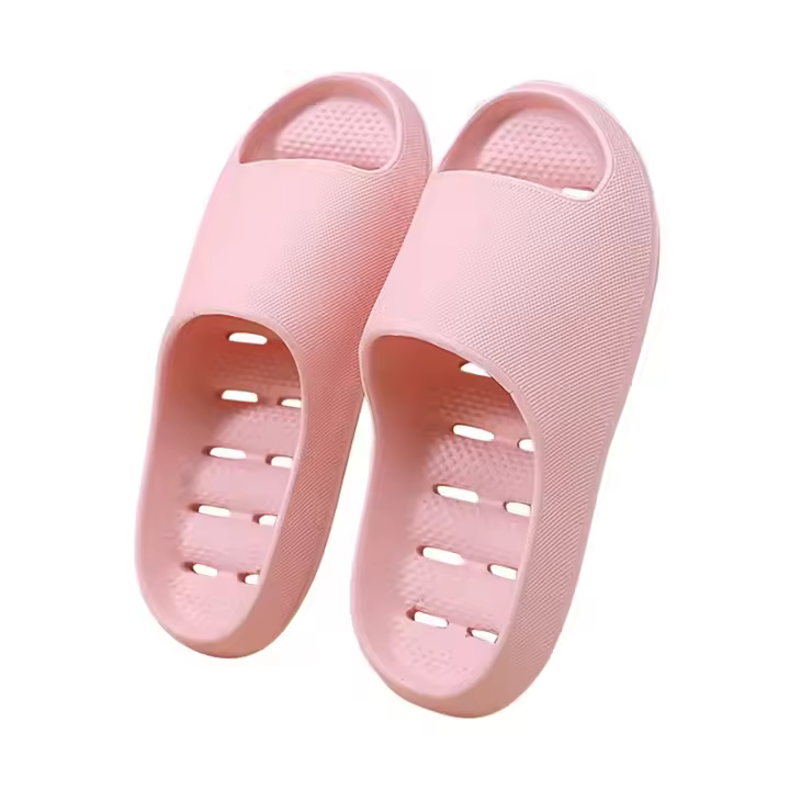 Zapatillas de playa de verano de suela gruesa para hombre, zapatillas antideslizantes de Eva para baño, sandalias para hombre, chanclas de moda para mujer, zapatillas huecas con fugas - 1