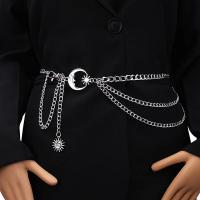 Cadena de Metal multicapa con forma de luna para mujer, cadena de cintura, cinturón para vestido, falda, cinturón con estrella de Luna, ropa dorada y plateada, 1 unidad - details 1