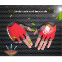 Profesional gimnasio Fitness transpirable antideslizante mujeres hombres medio dedo verano pesca ciclismo guantes sin dedos mujer bicicleta - details 0