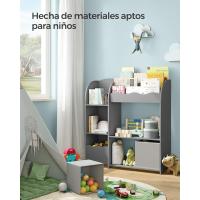 Organizador de Juguetes y Libros para Niños Estante de Almacenamiento Multifuncional con 2 Cajas - details 10