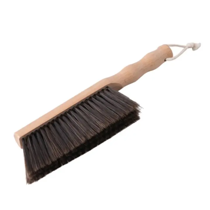 Cepillo de cerdas suaves antiestáticas para cama de madera, mango largo, barredora de alfombras con mango de madera - 1