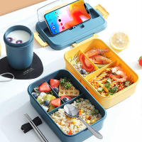 Fiambrera con cuchara, palillos, vajilla de paja de trigo, contenedor de almacenamiento de alimentos para niños, caja de Bento para la escuela y la Oficina, microondas, nuevo - details 3