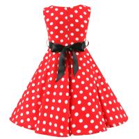 Vestido retro para niña, vestido vintage de princesa de verano sin mangas con lunares de algodón ligero y romántico floral de los años 50 para fiesta y boda Daliy - details 47