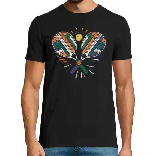 Raquetas de Tenis,Camiseta de Pádel Divertido, ropa para exteriores - 1