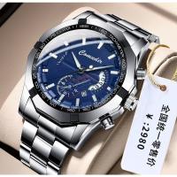 Hombre calendario a prueba de agua brillante reloj no mecánico con esfera grande - details 7