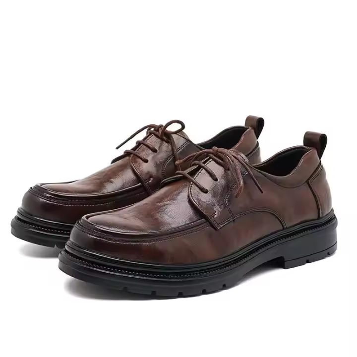 Otros zapatos de hombre, material artificial, con cordones, zapatos formales de cuero para hombres de negocios - 1