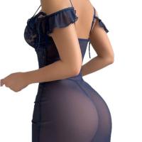 Nuevo traje de lencería erótica tibetana 2025, falda larga abierta, caderas envueltas, perspectiva sexy, pijama de encaje astringente. - details 4