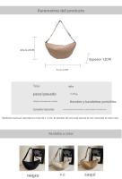Bolso Cruzado de Moda Versátil Bolso de Hombro Sólido de Gran Capacidad para Hermanas - details 1
