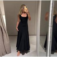 OUWU-Vestido largo de moda para mujer, elegante vestido midi sin mangas con diseño sin espalda y cuello en U, vestidos de fiesta en la playa para verano - details 11