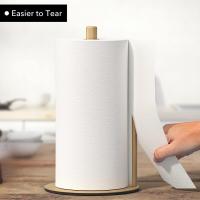 Portarrollos de cocina dorado, soporte de toalla de papel de acero inoxidable de primera calidad para organizar rollos de cocina, dispensador de rollos de encimera con Base ponderada - details 1