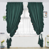 Cortinas de Estilo Princesa Nórdica con Flecos Decorativas en Color Sólido para Sala de Estar Dormitorio Material de Poliéster 100% Tema Romántico Cortinas Lavables de Largo 260cm y Más - details 22