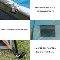 Tienda de Playa Grande para 4 Personas Refugio Solar Protector UV Ideal para Jardín, Parque, Barbacoa, Patio, Pesca - details 5