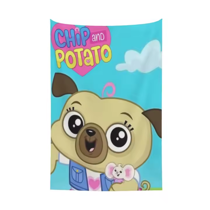 Tapiz de patatas fritas para colgar en la pared, telón de fondo para dormitorio y sala de estar - 1