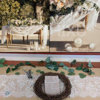 Mantel de Mesa de Encaje Blanco Floral 14x118 Pulgadas Ideal para Despedida de Soltera y Decoración de Boda Rústica - details 4
