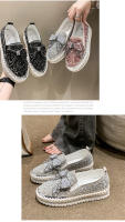 Zapatillas para Mujer de Tamaño Grande Primavera 2025 Suela Gruesa con Cordón de Diamantes de Imitación Estilo Coreano Casual para Estudiantes - details 10
