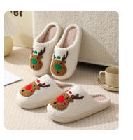 Zapatillas de algodón de ciervos navideños de invierno - details 11