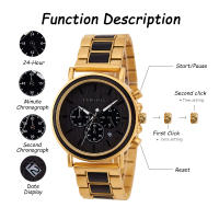 Reloj de Madera para Hombre DODO DEER – Reloj de Cuarzo Multifuncional Personalizado, Estilo Clásico y Elegante - details 28