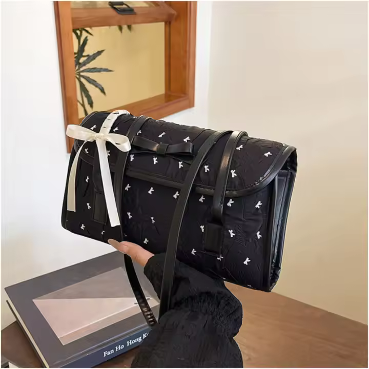 Bolso informal francés con forma de palo francés, bolso de hombro con lazo dulce, Y2K, bolso para axila de gran capacidad, trabajo - 1