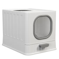 Caja de Arena Plegable Grande con Tapa, cajón y Pala para Gatos, Diseño de Diamante, Fácil de usar - details 8