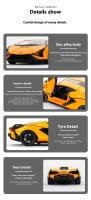 Lamborghini Sian Nuevo Coche Supercar de Aleación Modelo de Coche de Escala 1:32 Sonido y Luz - details 9