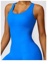 Traje de Yoga sin Costuras Bodysuit de Exercicio Adelgazante Material de Nylon Patrón Sólido - details 10