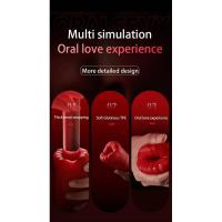 Embalaje privado Sexy automático masturbador masculino copa vibrador lengua lamiendo mamada Vagina real bolsillo coño juguete sexual Oral para hombres adultos Sexshop - details 0