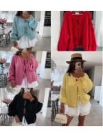 Cardigan de Punto con Rayas de Alta Moda Otoñal Top de Tienda con Cordones para Mujeres - details 7