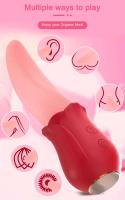 Leten Vibrador de Lengua de Rosa Estimulador de Clítoris y Vagina para Mujeres - details 3