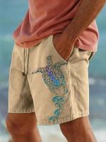 Pantalones cortos de natación Turtle para hombre, perfectos para practicar surf y entrenamientos de verano, con cordón y cintura elástica para mayor comodidad. - details 11