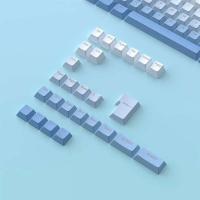 130 Keys Gradient Blue Shine Through OEM Profile RGB Backlit PBT Double Shot Keycaps for MX Switches Gaming Keyboards - details 5