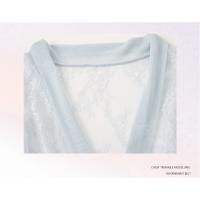 2025 Nuevo Profundo Corte V Bajo Camisón de Malla Puro Deseo de Mamma Conjunto de Ropa de Casa para Mujeres - details 3