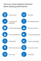 Dron plegable E88PRO fotografía aérea doble cámara quadcopter control remoto aviones E525 / E58 - details 3