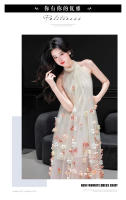 Vestido exquisito y etéreo para mujer, novedad de 2025, vestido de compromiso para sesión de fotos de la mañana nupcial con flores dulces francesas de alta gama - details 4