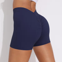 Hamidou pantalones cortos de Yoga de Color sólido para mujer, pantalones cortos deportivos elásticos de cintura alta para Fitness, glúteos de melocotón, pantalones de Yoga para correr - details 45