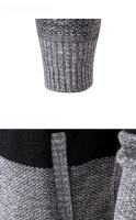 Nuevo abrigo de punto polar para hombre, cárdigan liso grueso, Tops, moda Otoño Invierno, cuello levantado, suéter de asuntos comerciales para hombre - details 7